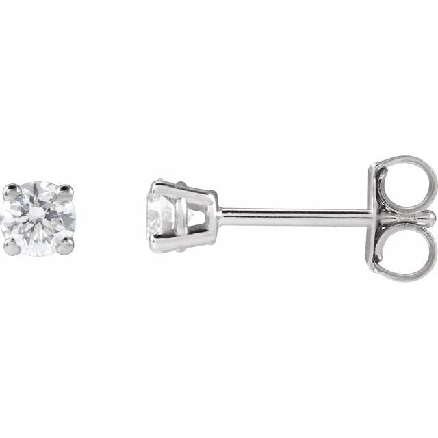 Round 4-Prong Lightweight Stud Earrings