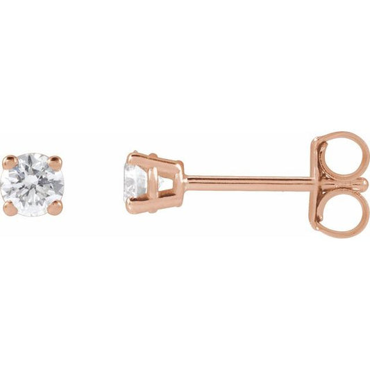Round 4-Prong Lightweight Stud Earrings