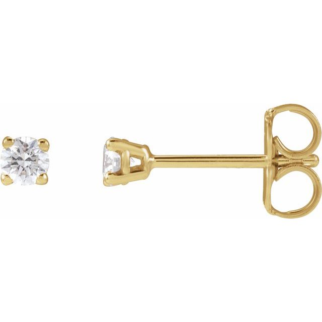 Round 4-Prong Lightweight Stud Earrings