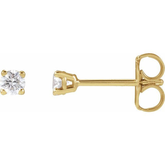 Round 4-Prong Lightweight Stud Earrings