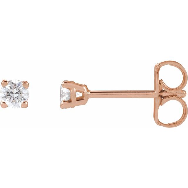 Round 4-Prong Lightweight Stud Earrings