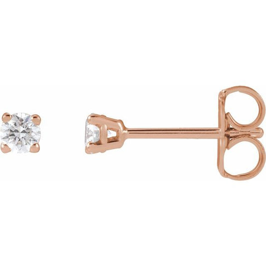 Round 4-Prong Lightweight Stud Earrings