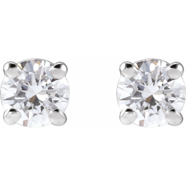 Round 4-Prong Lightweight Stud Earrings