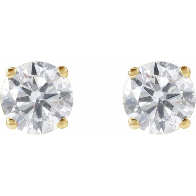 Round 4-Prong Lightweight Stud Earrings
