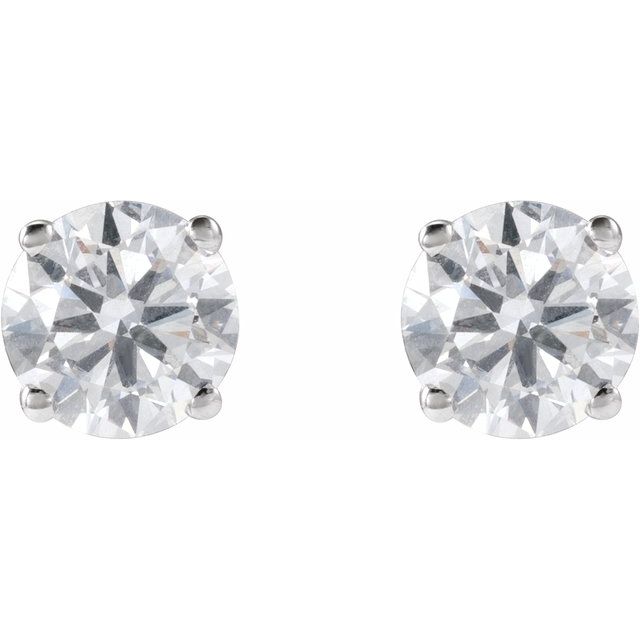 Round 4-Prong Lightweight Stud Earrings