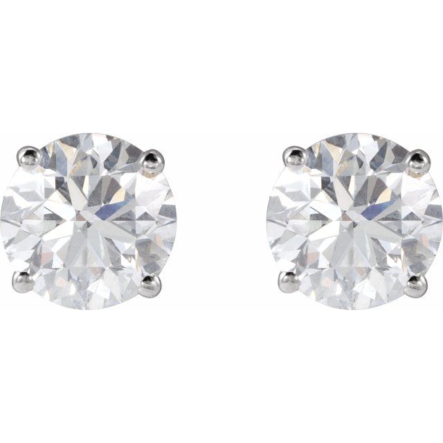 Round 4-Prong Lightweight Stud Earrings