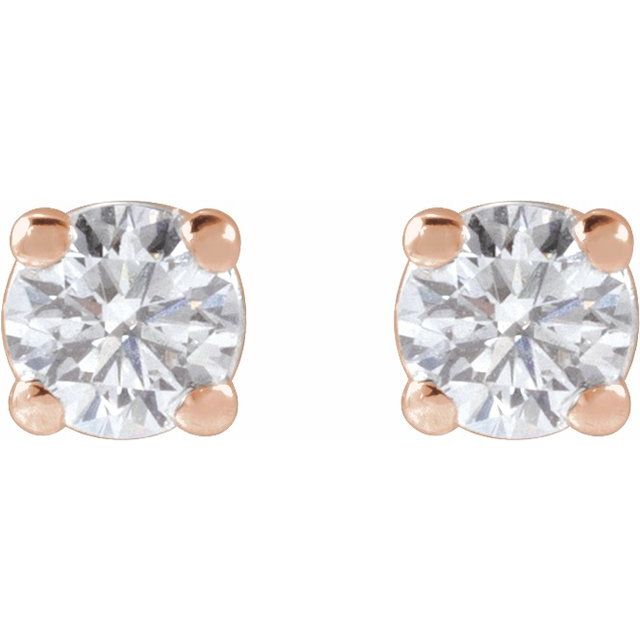 Round 4-Prong Lightweight Stud Earrings