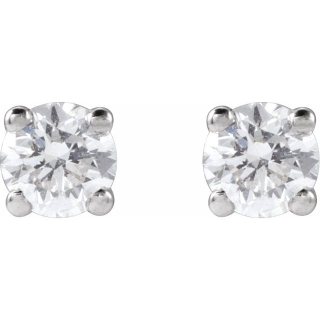 Round 4-Prong Lightweight Stud Earrings