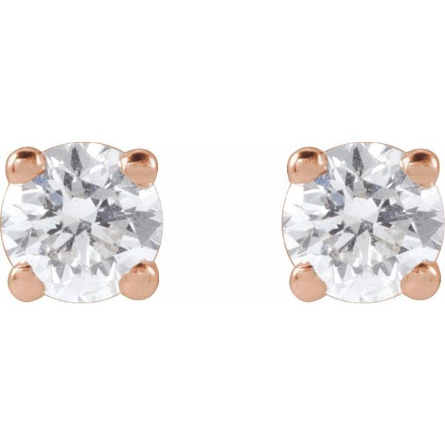 Round 4-Prong Lightweight Stud Earrings