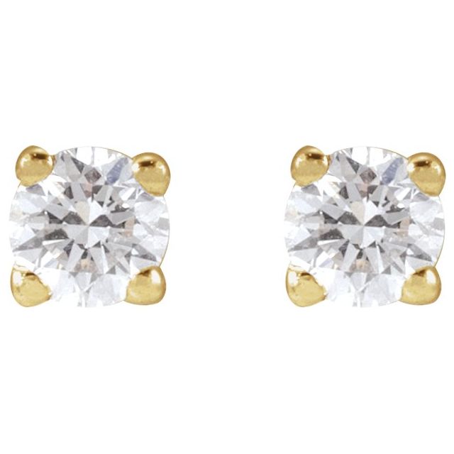 Round 4-Prong Lightweight Stud Earrings