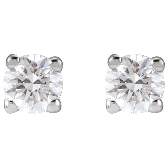 Round 4-Prong Lightweight Stud Earrings