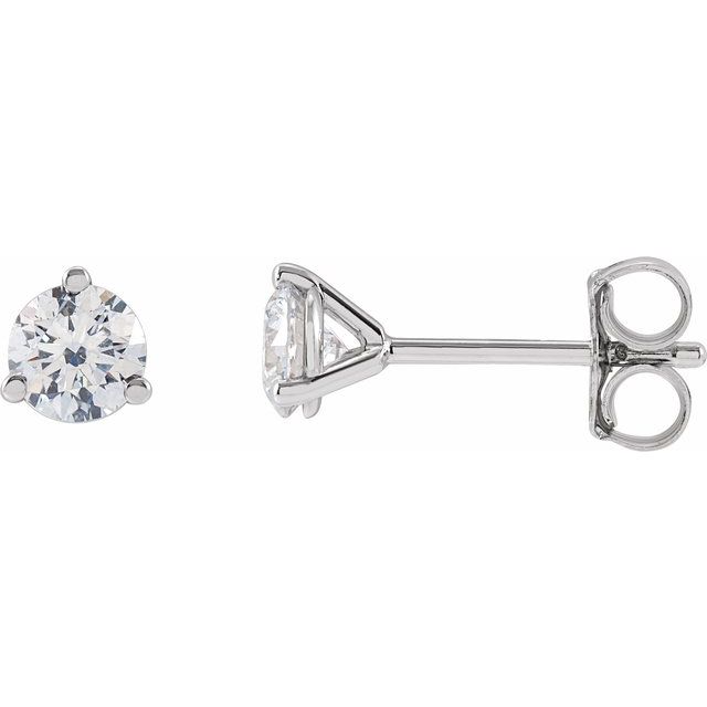 Round 3-Prong Stud Earrings