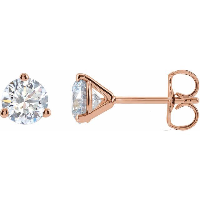 Round 3-Prong Stud Earrings