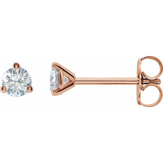 Round 3-Prong Stud Earrings