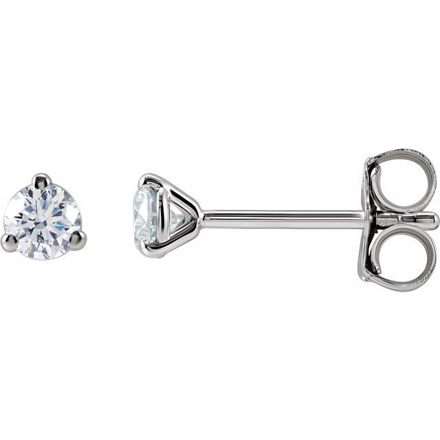 Round 3-Prong Stud Earrings