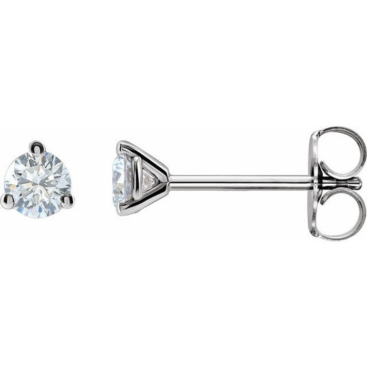 Round 3-Prong Stud Earrings