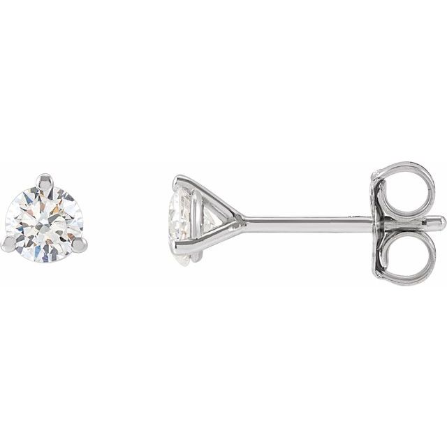 Round 3-Prong Stud Earrings