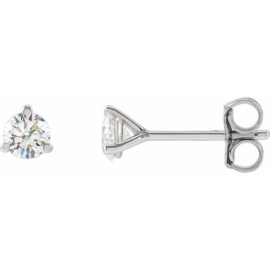 Round 3-Prong Stud Earrings