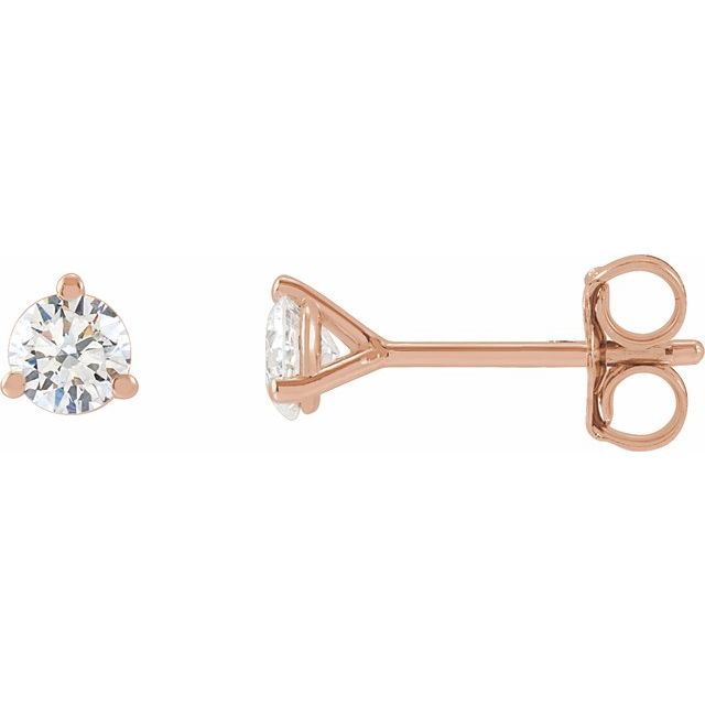 Round 3-Prong Stud Earrings