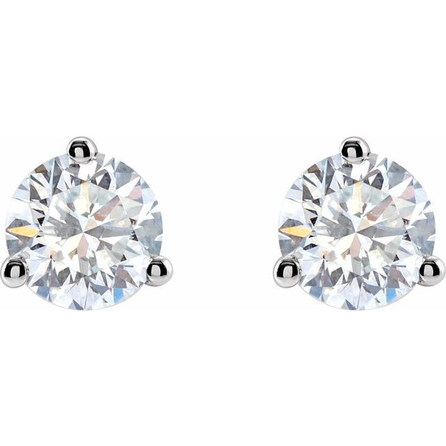 Round 3-Prong Stud Earrings