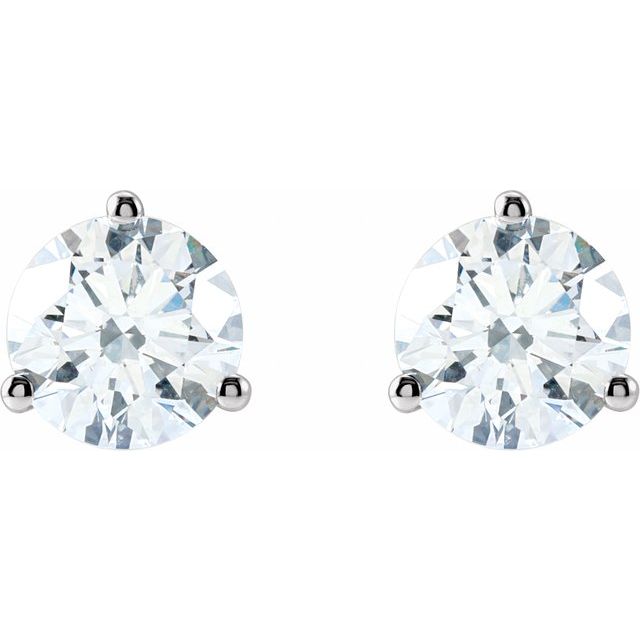 Round 3-Prong Stud Earrings