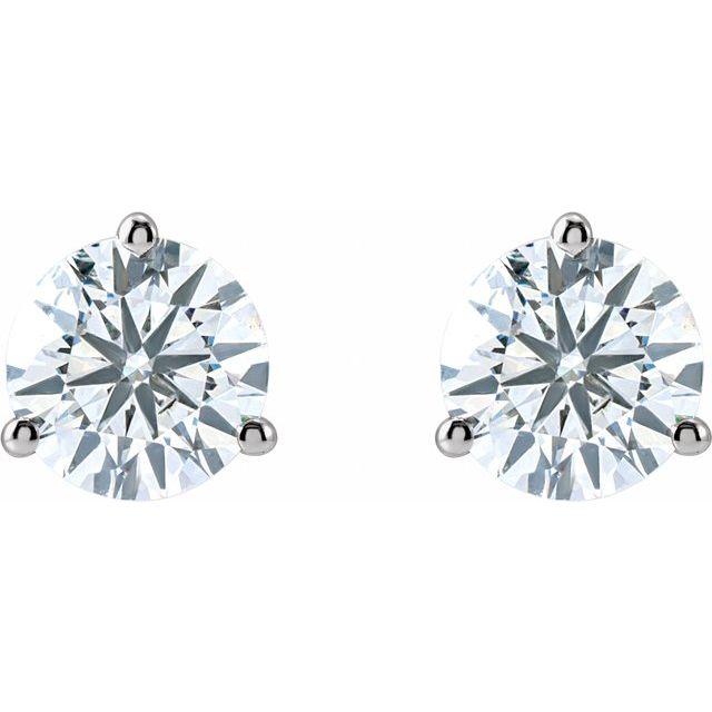 Round 3-Prong Stud Earrings