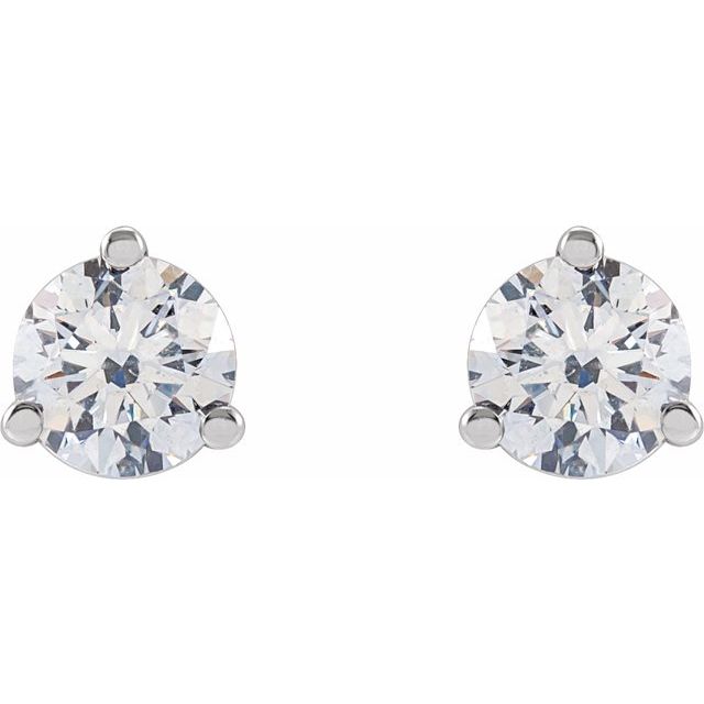 Round 3-Prong Stud Earrings