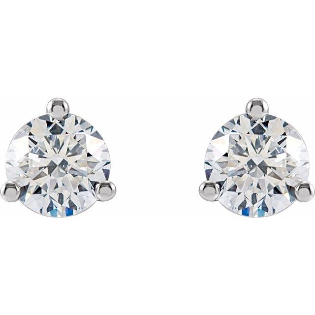 Round 3-Prong Stud Earrings