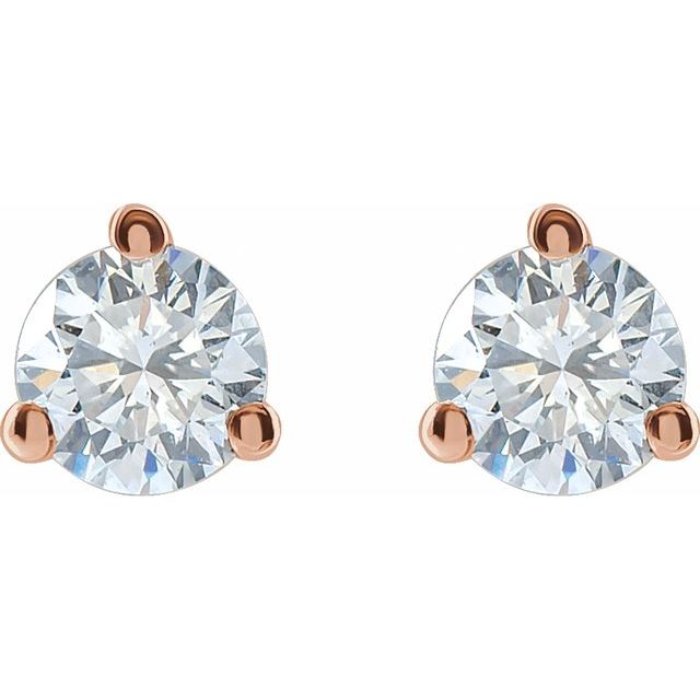 Round 3-Prong Stud Earrings