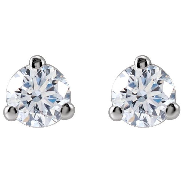 Round 3-Prong Stud Earrings