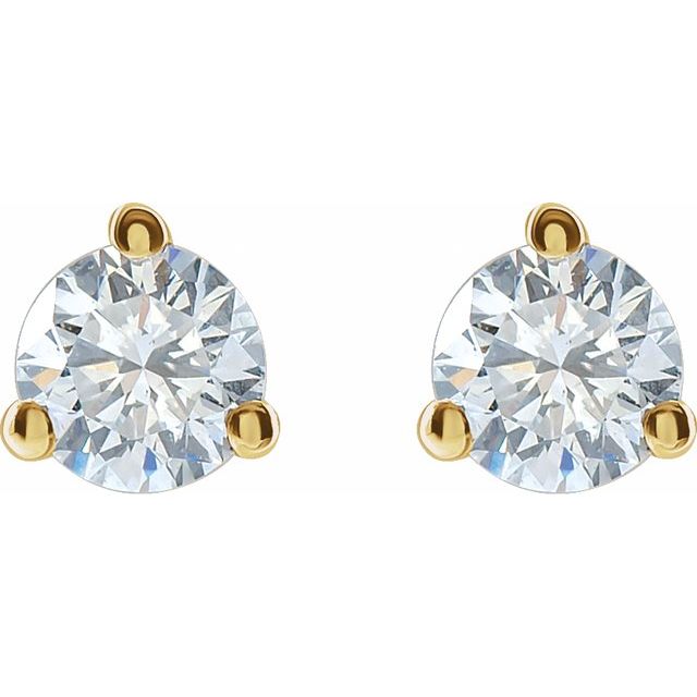 Round 3-Prong Stud Earrings