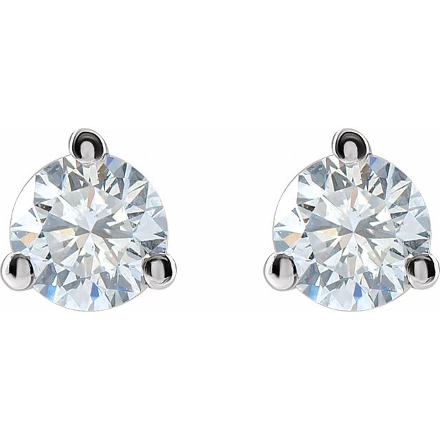 Round 3-Prong Stud Earrings