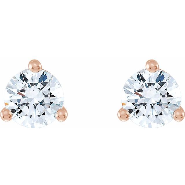 Round 3-Prong Stud Earrings