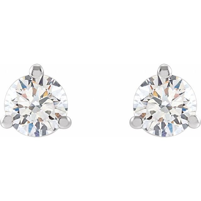 Round 3-Prong Stud Earrings