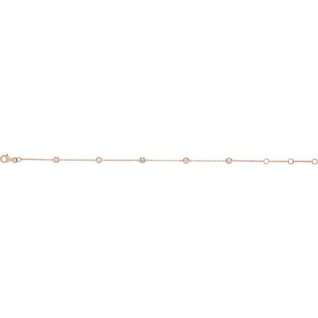 Bezel-Set Station Bracelet