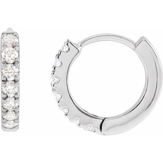 Lab-Grown Diamond Hoop Earrings