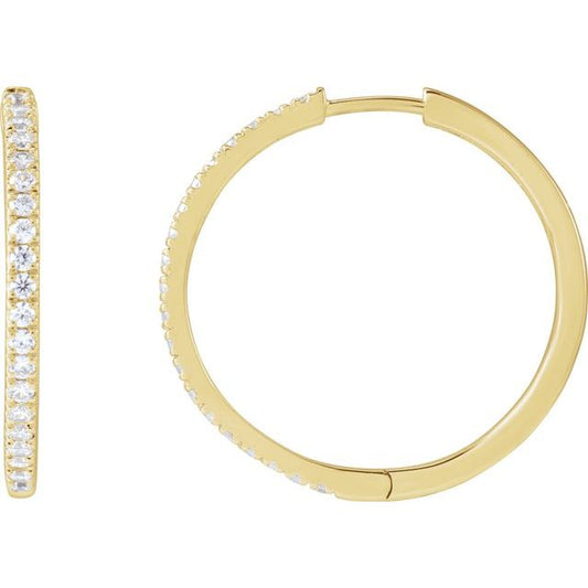 Lab-Grown Diamond Hoop Earrings