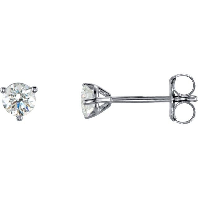 Round 3-Prong Stud Earrings