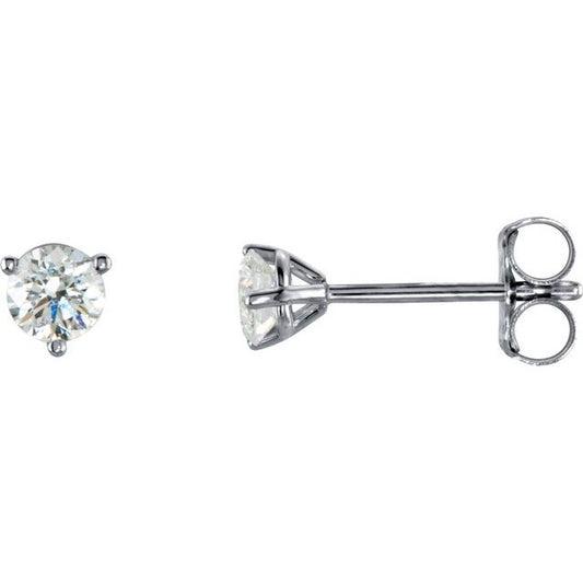 Round 3-Prong Stud Earrings