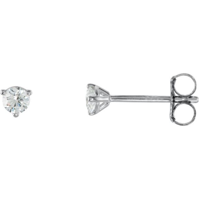 Round 3-Prong Stud Earrings