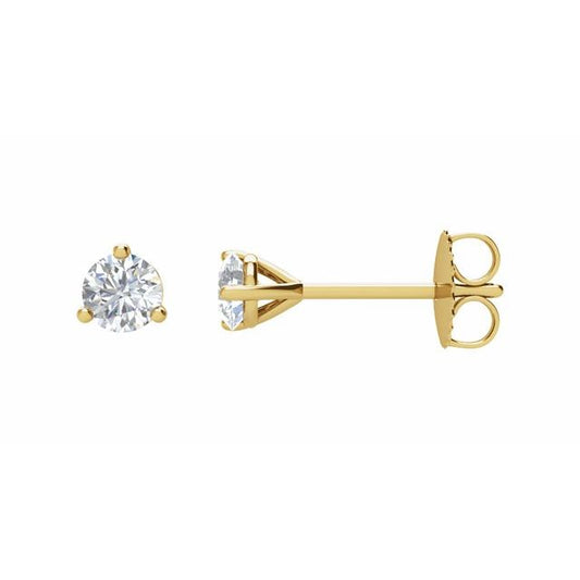 Round 3-Prong Stud Earrings