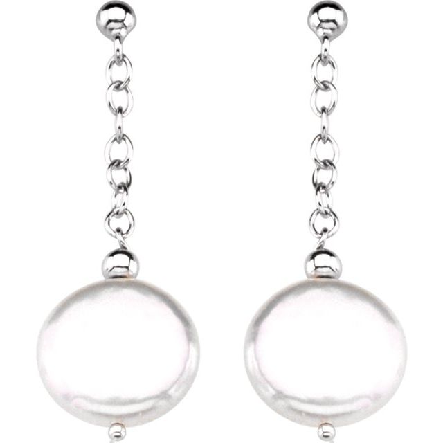 Coin Pearl Earrings