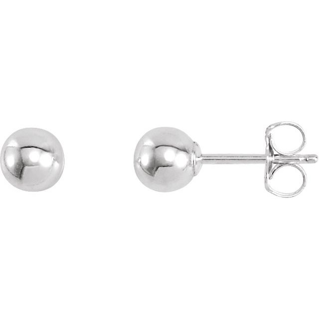 Bright Finish Ball Earrings