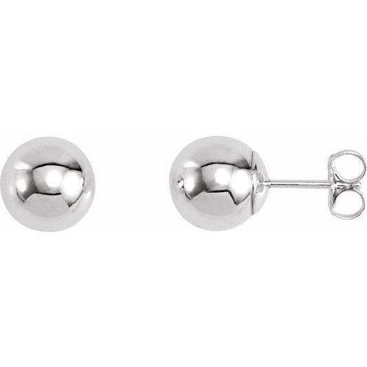 Bright Finish Ball Earrings