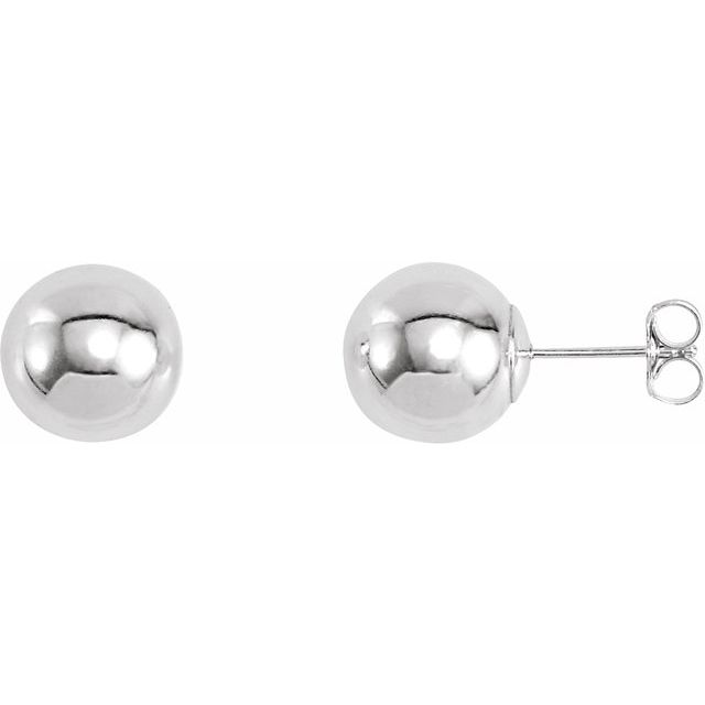 Bright Finish Ball Earrings