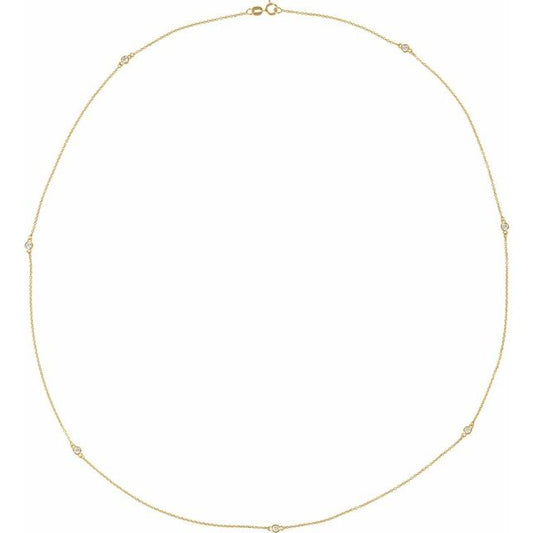 Bezel-Set Station Necklace