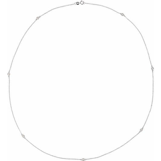Bezel-Set Station Necklace