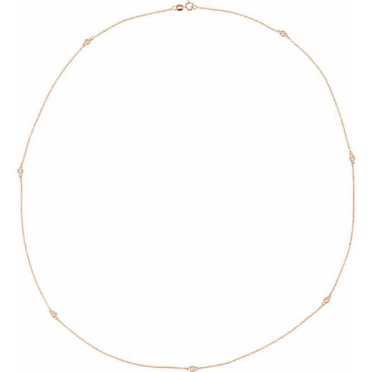 Bezel-Set Station Necklace