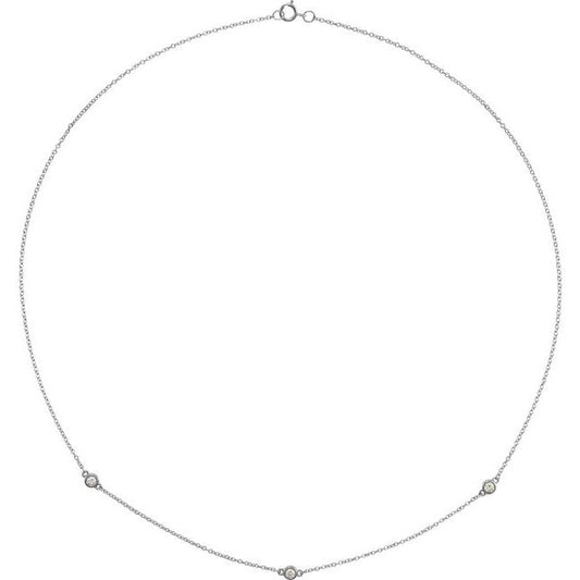 Bezel-Set Station Necklace
