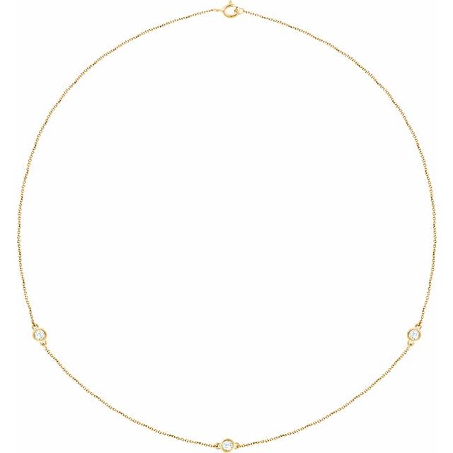 Bezel-Set Station Necklace